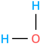 Diagram of the H2O molecule