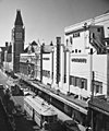 Trams on Hay st in 1949, this section of road is now the Hay st Mall