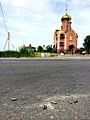 Église de la Sainte Épiphanie à Karlivka, dans l'oblast de Donestk, au milieu des combats entre les forces ukrainiennes et les séparatistes pro-russes, 23 mai 2014.