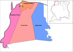 Location of Nieuw Nickerie