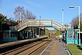 The station platforms and footbridge.