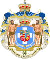 Portrait of coat of arms representing Princess Olga of Greece