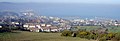 Farmland and view of Wicklow from above