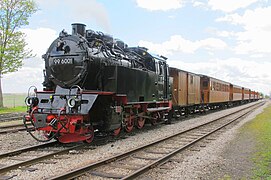 La 131T Br 99.6001 du Chemin de fer du Harz à Saint-Valery-Canal en 2016.