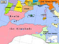 Image 4Almohad dynasty and surrounding states, c. 1200. (from History of Algeria)