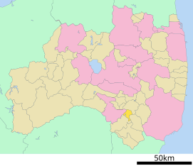 Lokasi Asakawa di Prefektur Fukushima