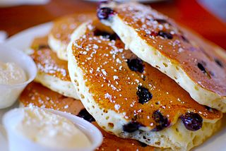 Pancake Thin, round cake made of eggs, milk and flour