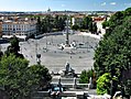 Piazza del Popolo vom Pincio (Blick Richtung Westen)