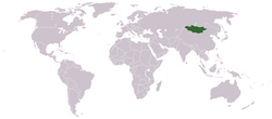 Lokacija Narodne Republike Mongolije