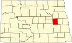 State map highlighting Griggs County