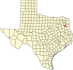 map of Texas highlighting Gregg County