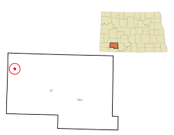 Location of New England, North Dakota