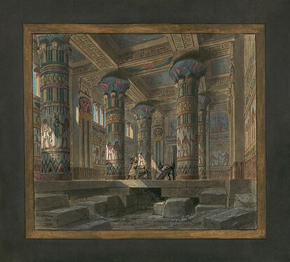 30: Set design for Act IV, Scene 2 of Aida created for the 1871 première in Cairo.