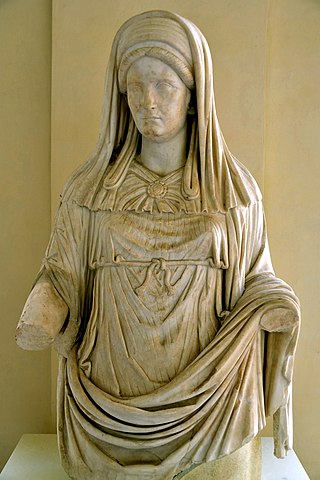 <span class="mw-page-title-main">Vestal Virgin</span> Priestesses of the Roman goddess of the hearth Vesta