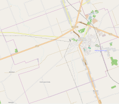 Mapa konturowa Dąbrowy Białostockiej, po prawej nieco na dole znajduje się punkt z opisem „Jasionówka”