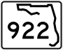 State Road 922 marker