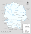 Mapa of hydrology of Zapopan.