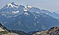 Mount Ann centered with Mt. Shuksan behind, left. Camera pointed east.