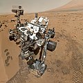 Image 42Self-portrait of Curiosity rover on Mars's surface (from Space exploration)