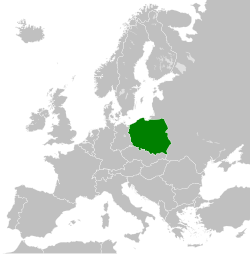 Location of the People's Republic of Poland in Europe.