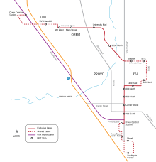 Unofficial Provo Orem BRT route map.