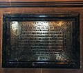 Tablet commemorating the foundation of the church by the 1st Duke of Westminster