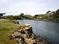 Le bourg de Lanildut vu de la rive gauche de l'Aber Ildut à Kerglonou (en Plouarzel) 2.