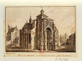 Abbatiale Saint-Saulve en 1817.