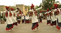 Bhangra dance performers in Punjab wearing Kurta and Tehmat Bhangra Dance punjab.jpg