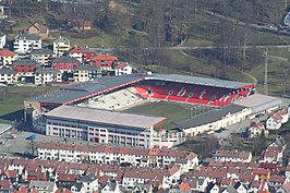 Zicht op het Brannstadion