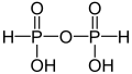 de: Struktur von Diphosphonsäure; en: Structure of diphosphorous acid (diphosphonic acid)