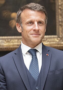 Macron vuonna 2023.