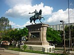 The Salvadoran president and military cavalryman Gerardo Barrios depicted as a Cabalgador. He was a liberal and supported the unity of Central America. From a young age he was part of the army of the last president of the Federation of Central American Estates, Francisco Morazán.