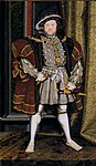 Kopia av Hans Holbeins porträtt av Henrik VIII (1500-talet).