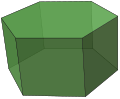 Le prisme hexagonal est un prisme droit de base un hexagone régulier.