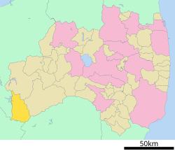 Location of Hinoemata in Fukushima Prefecture