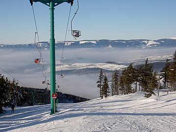 Piste de ski à Ramzová.