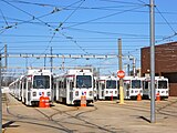 Series 9000 cars in Elmwood Depot (2015)