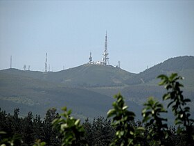 Antennes de communication sur le sommet du Sollube.