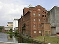 Victoria Flour Mills on the River Nene at Wellingborough, Northamptonshire, England