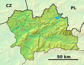 Poloha na mape Žilinský kraj