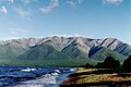 Presqu'ile de Sviatoï Nos (culmine à 1877 m) sur le Lac Baïkal rive ouest près de l'embouchure de la rivière Bargouzine