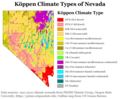 Image 22Köppen climate types of Nevada, using 1991-2020 climate normals. (from Nevada)