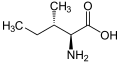 de: Struktur von L-Isoleucin; en: Structure of L-isoleucine