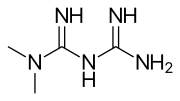 Metformin, could be referred to as asymmetric dimethylbiguanidine