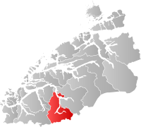 Kart som viser Stranda kommune.