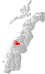 Meløy markert med rødt på fylkeskartet