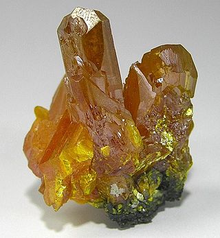 <span class="mw-page-title-main">Orpiment</span> Orange-yellow arsenic sulfide mineral