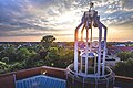 Sonnenuntergang am Rathausturm des neuen Rathauses