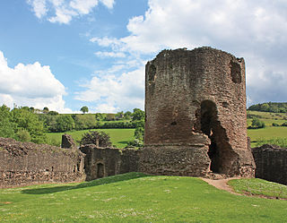 <span class="mw-page-title-main">Skenfrith Castle</span> Ruined castle in the village of Skenfrith in Monmouthshire, Wales